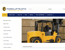 Tablet Screenshot of forkliftsetc.net